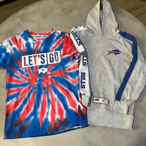 Girls Buffalo Bills clothing lot size 10/12